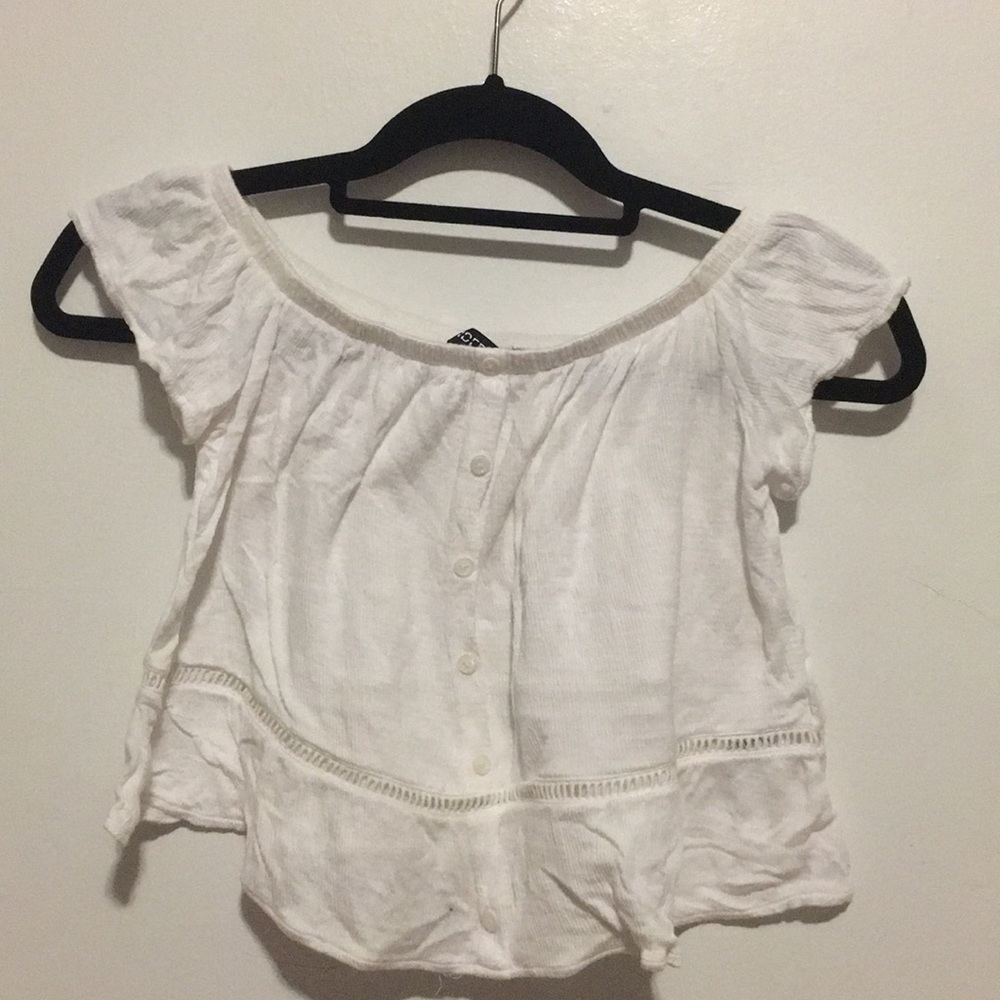 White crop top